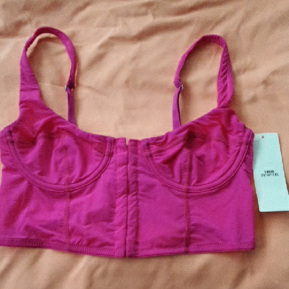 Urban Outfitters Pink Rose Bra S/P